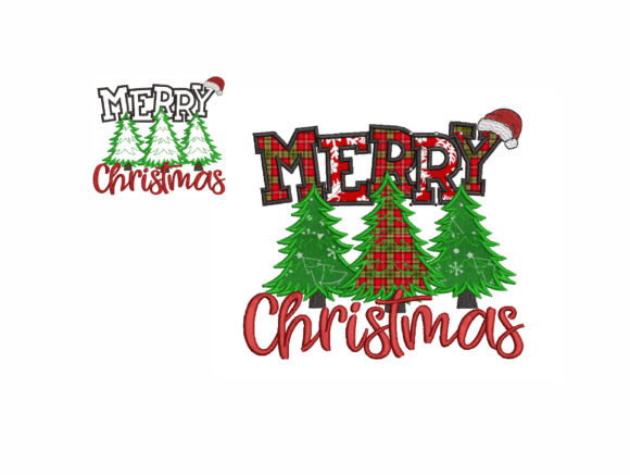 Christmas Tree Applique Embroidery