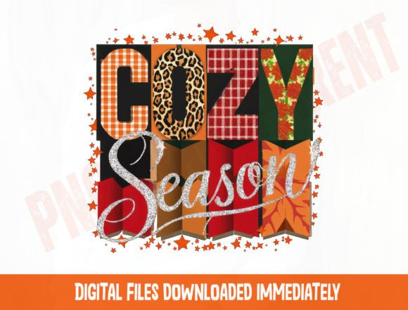 Cozy Season PNG: Embroidery Fall Design