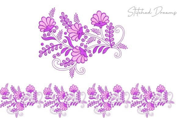 Creative Floral Borders Embroidery
