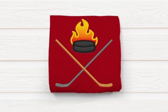 Hockey Crest Applique Embroidery
