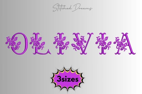 Olivia Name Embroidery Design