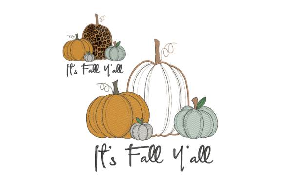 Pumpkin Applique Embroidery Design