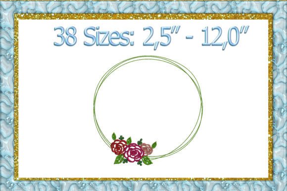 Rose Frame Embroidery Design