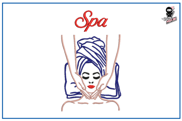 Spa Logo Embroidery Design