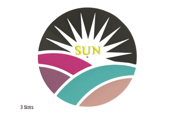 Sun Embroidery Design
